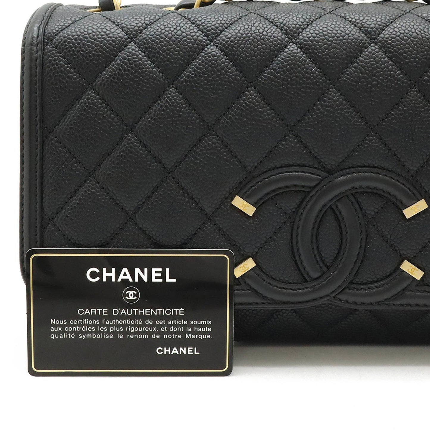 Chanel Calfskin Black Shoulder Bags