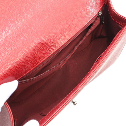 Chanel Calfskin Red Shoulder Bags