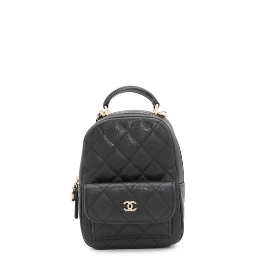Chanel Calfskin Black Backpacks