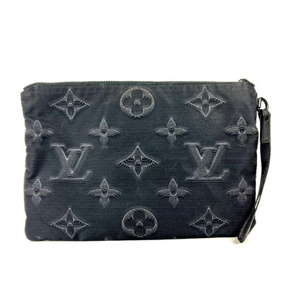 Louis Vuitton Nylon Black Clutch Bags