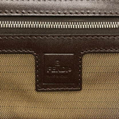 Fendi Woven Fabric Green Shoulder Bags