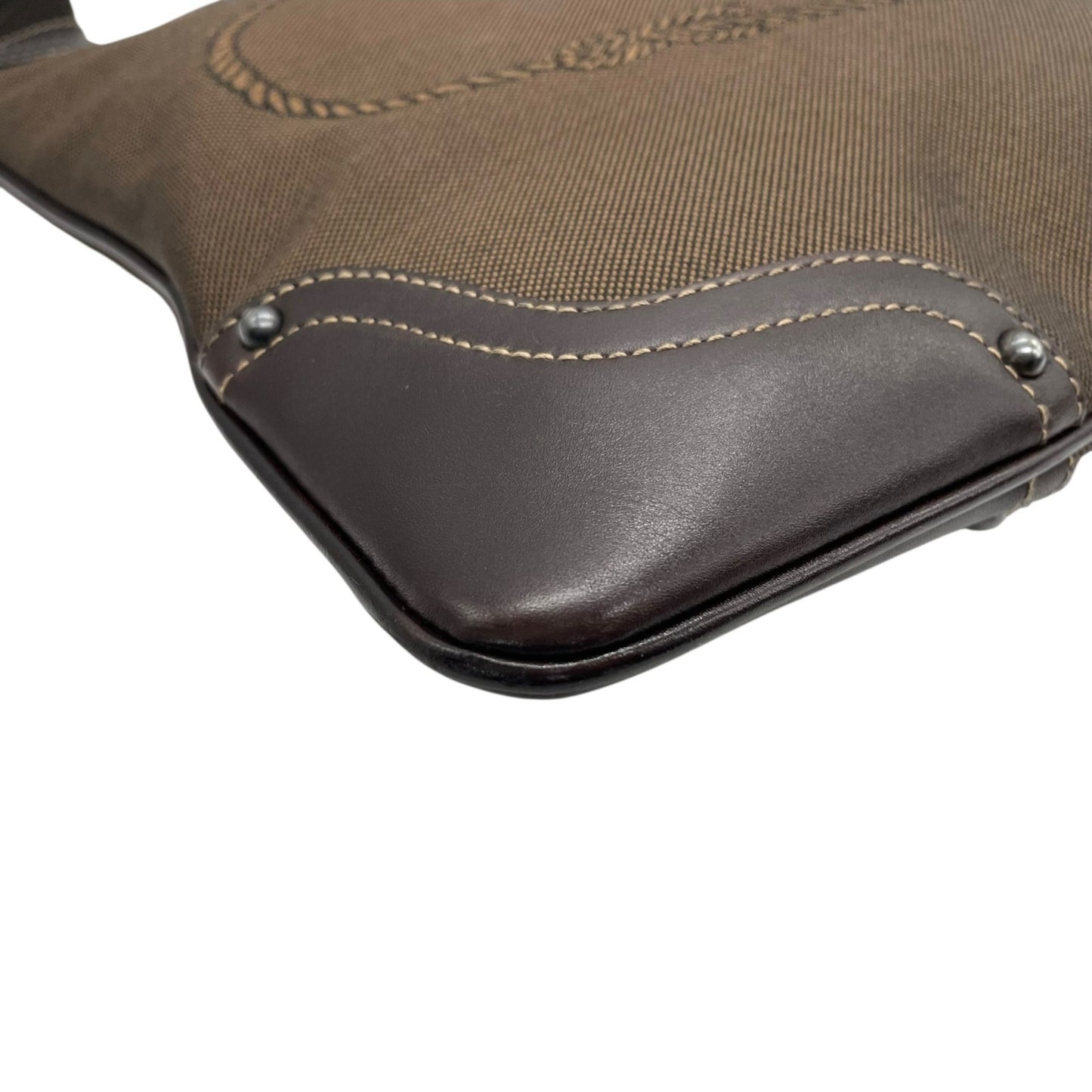 Prada Canvas Brown Shoulder Bags