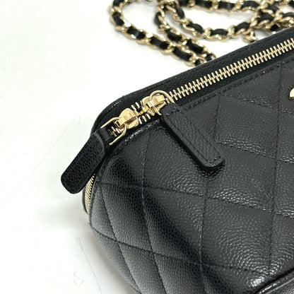 Chanel Calfskin Black Shoulder Bags