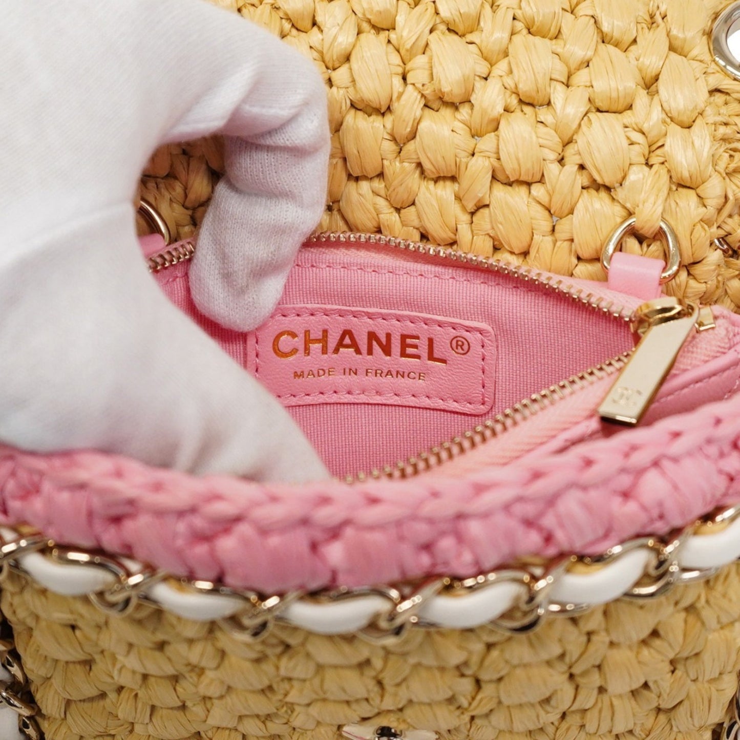 Chanel Woven Fabric Brown Shoulder Bags