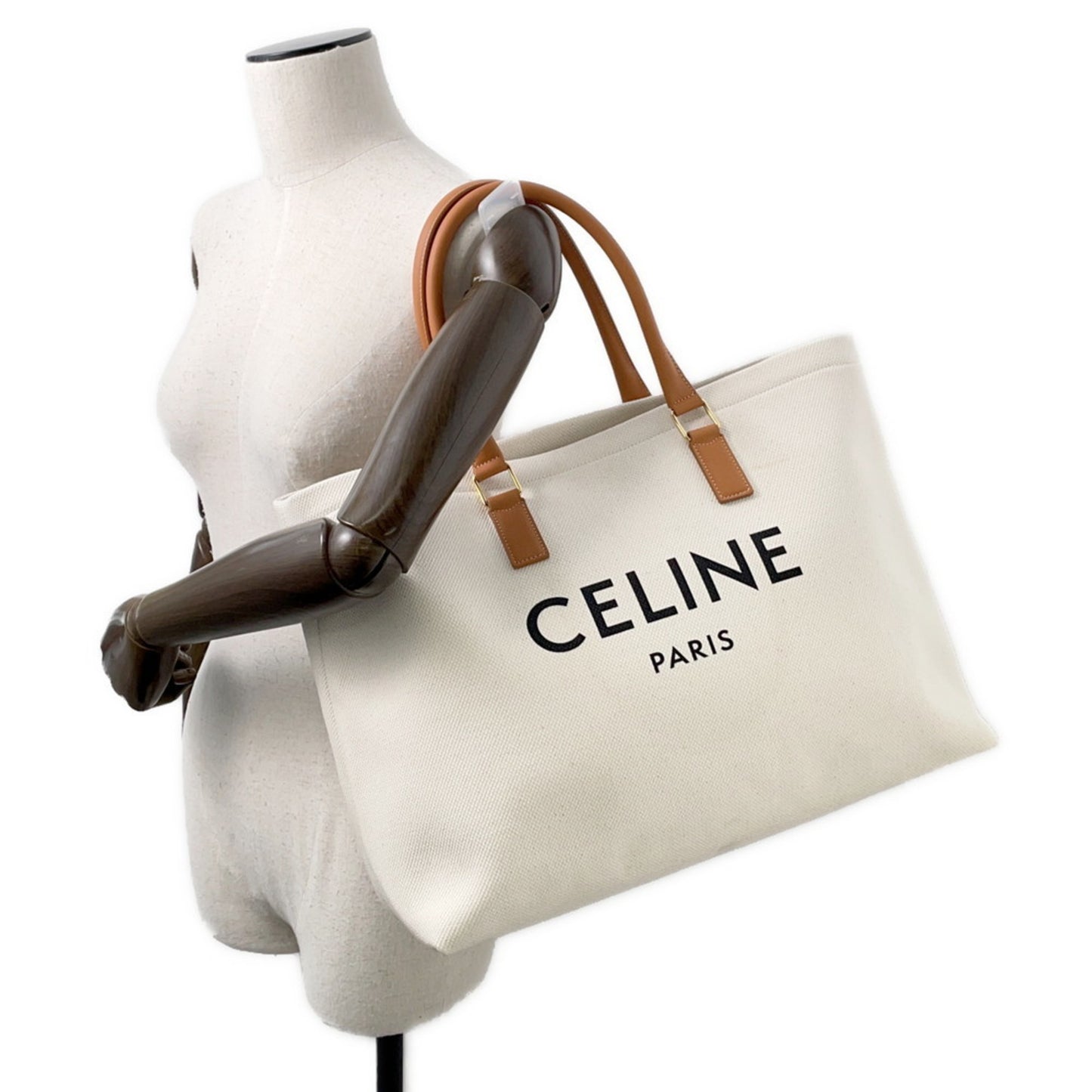 Celine Canvas Brown Tote Bags