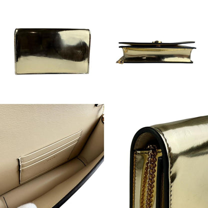 Versace Patent Gold Shoulder Bags