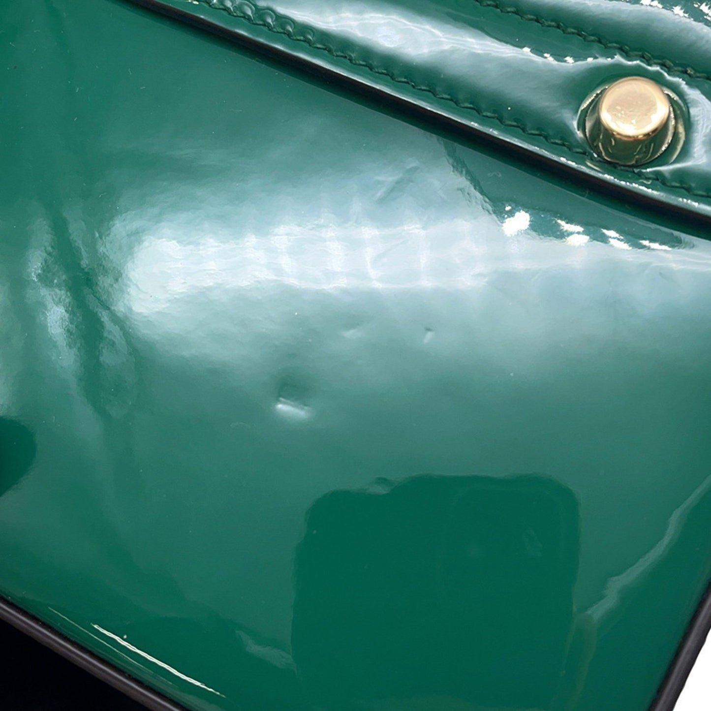 Gucci Patent Green Handbags