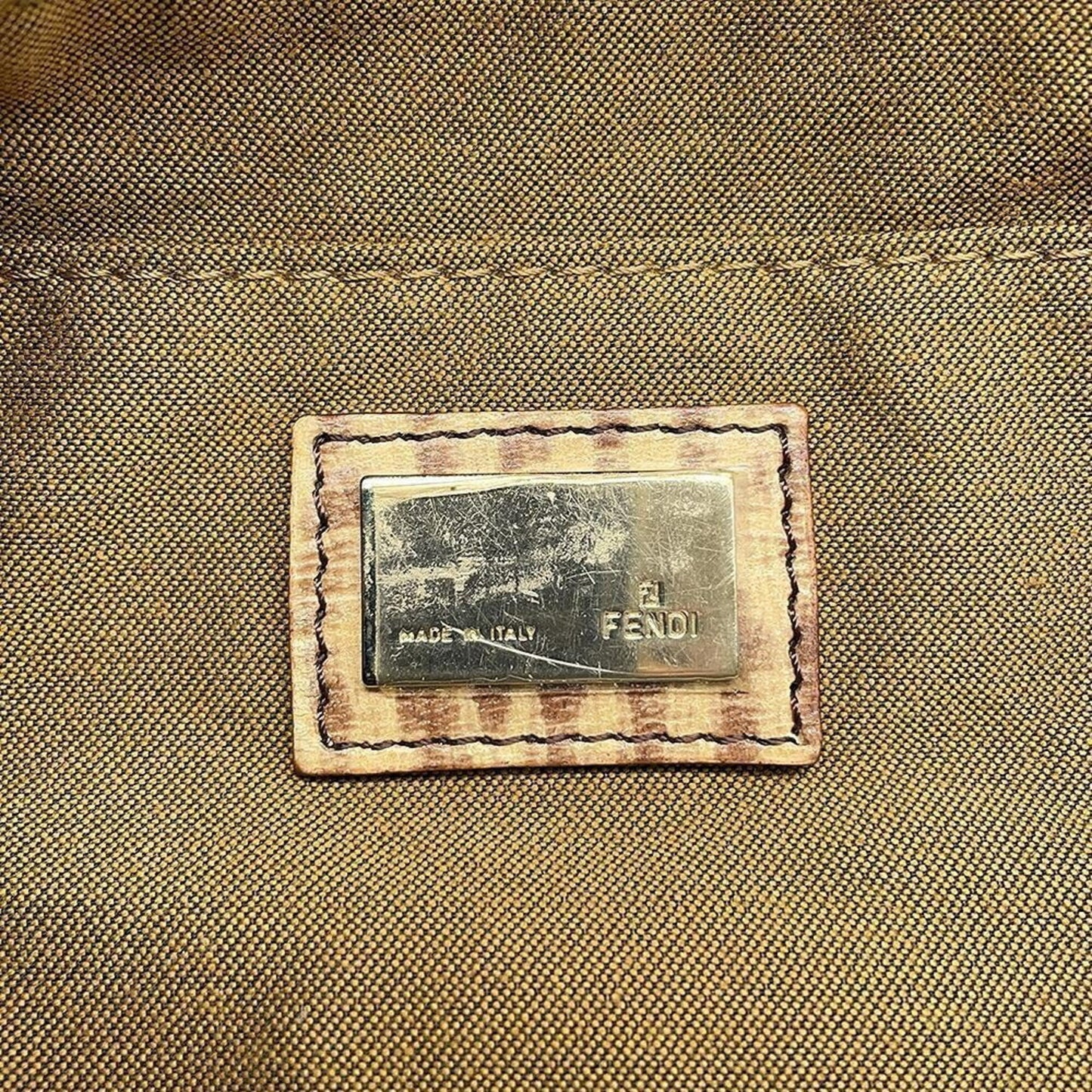 Fendi Canvas Brown Shoulder Bags
