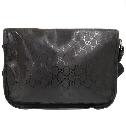 Gucci Coated Canvas Black Shoulder Bags