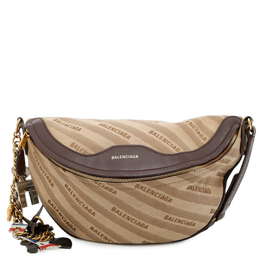 Balenciaga Canvas Brown Crossbody Bags