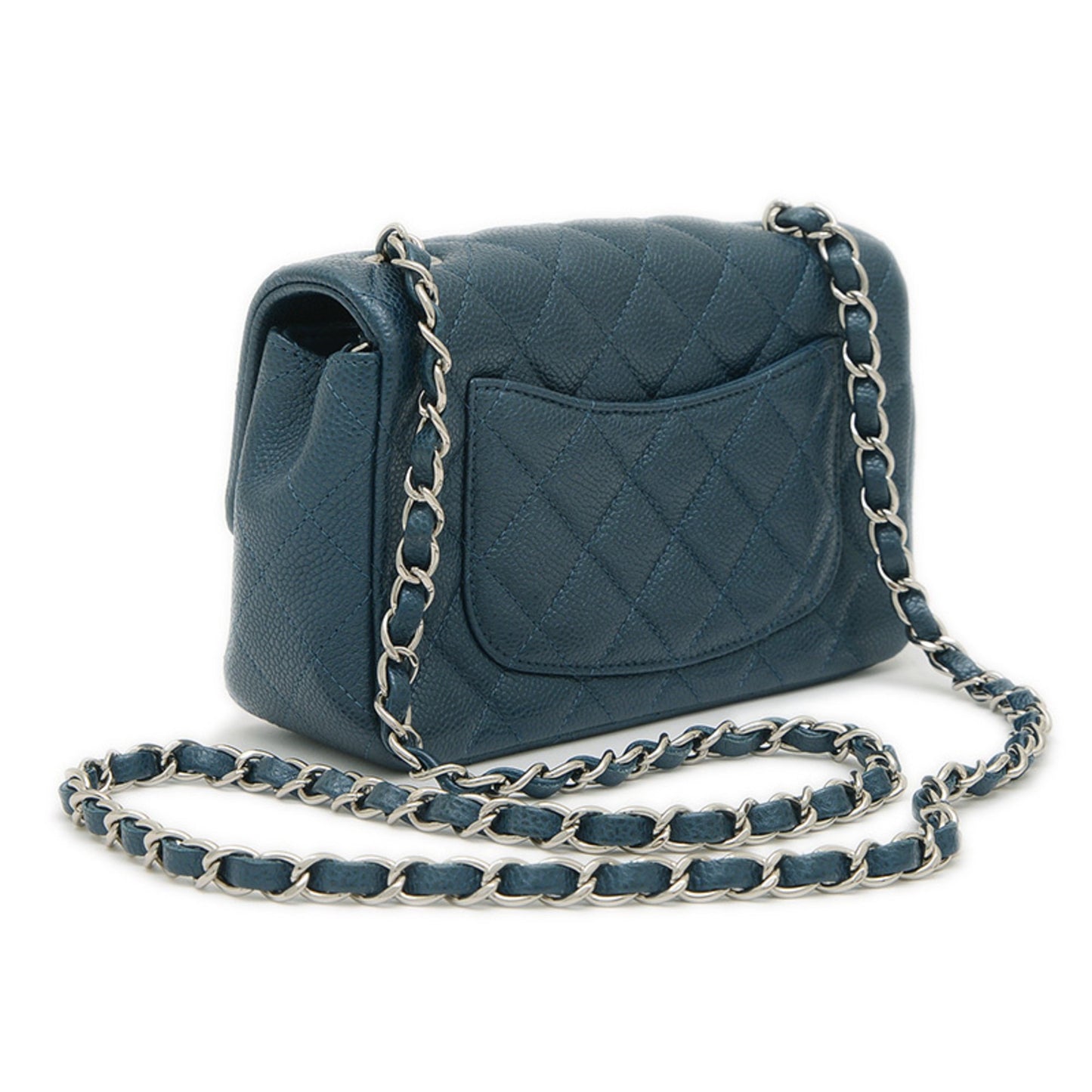 Chanel Calfskin Blue Shoulder Bags