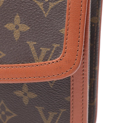 Louis Vuitton Coated Canvas Brown Clutch Bags