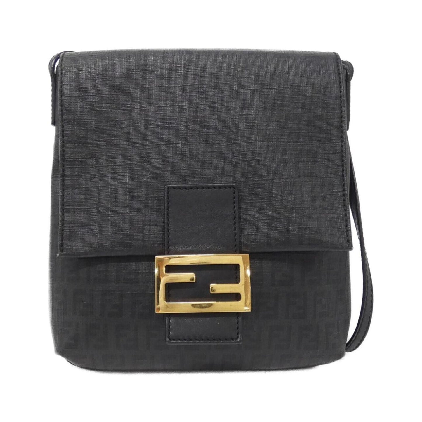 Fendi Coated Canvas Black Shoulder Bags