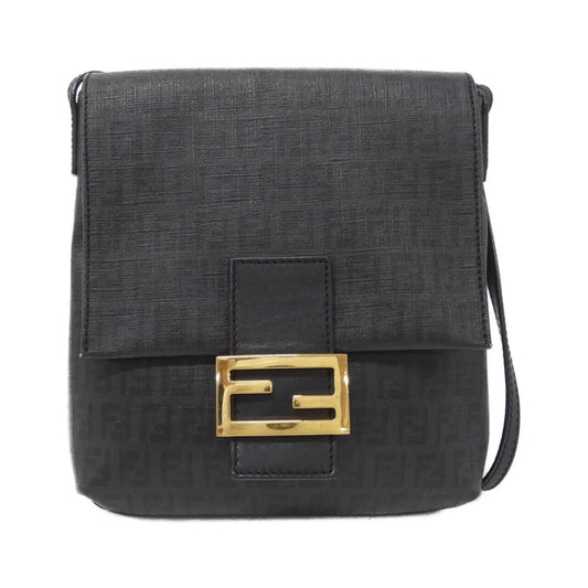 Fendi Coated Canvas Black Shoulder Bags