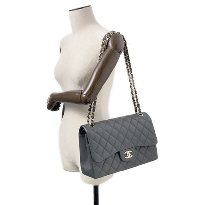 Chanel Calfskin Gray Shoulder Bags