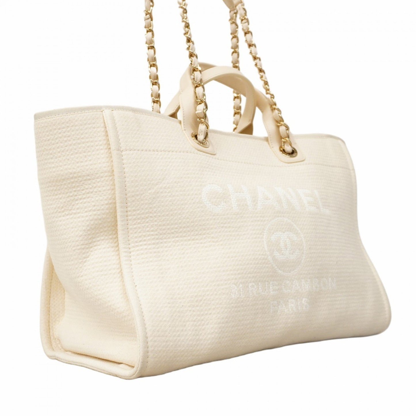 Chanel Canvas White Tote Bags
