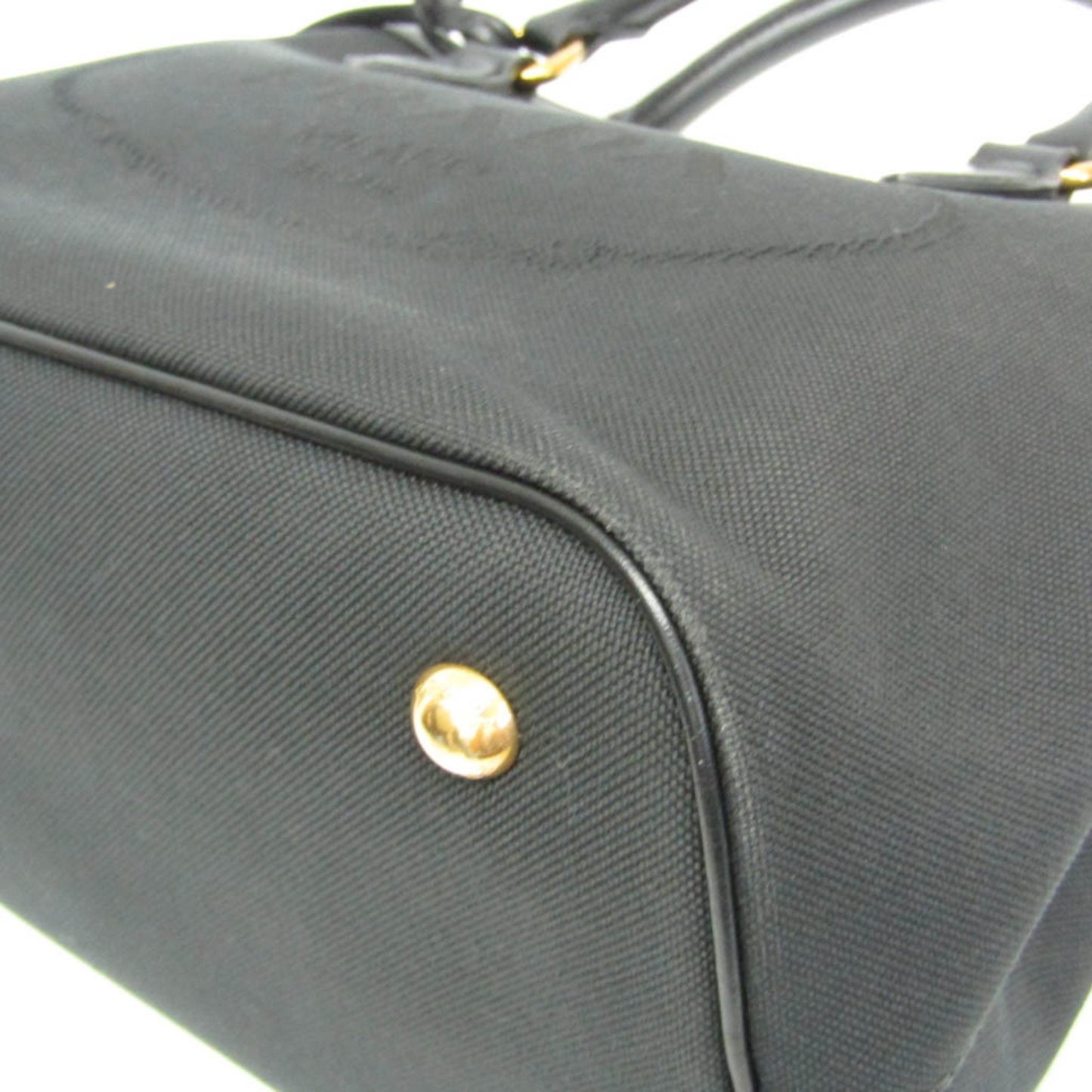 Prada Woven Fabric Black Handbags