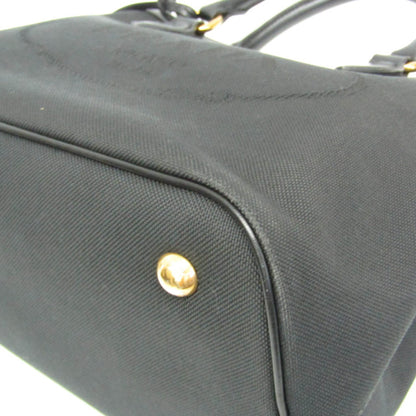 Prada Woven Fabric Black Handbags