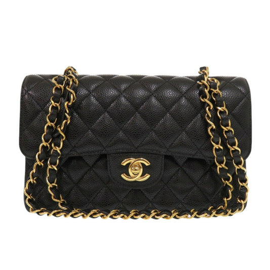 Chanel Calfskin Black Shoulder Bags