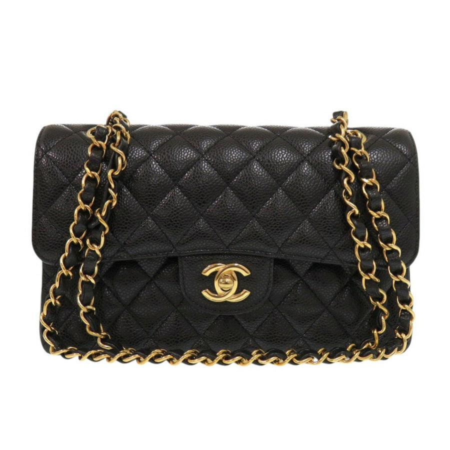 Chanel Calfskin Black Shoulder Bags