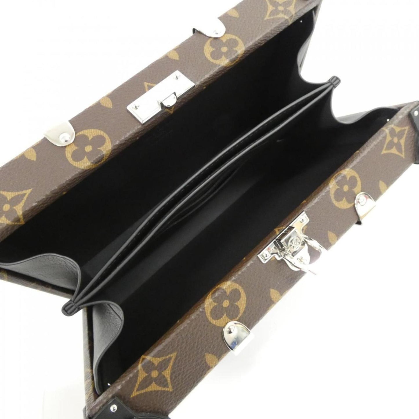 Louis Vuitton Coated Canvas Brown Clutch Bags