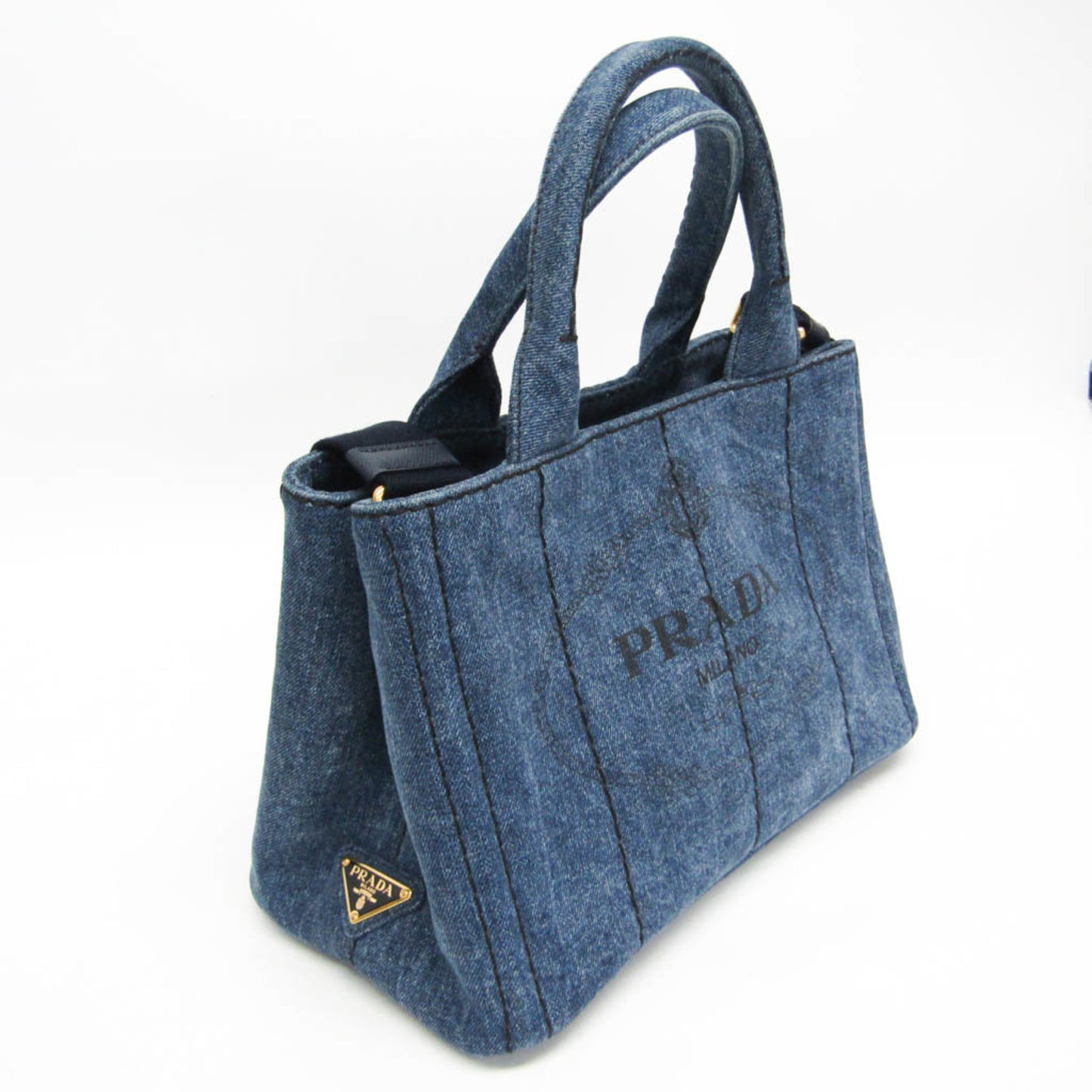 Prada Denim Blue Shoulder Bags