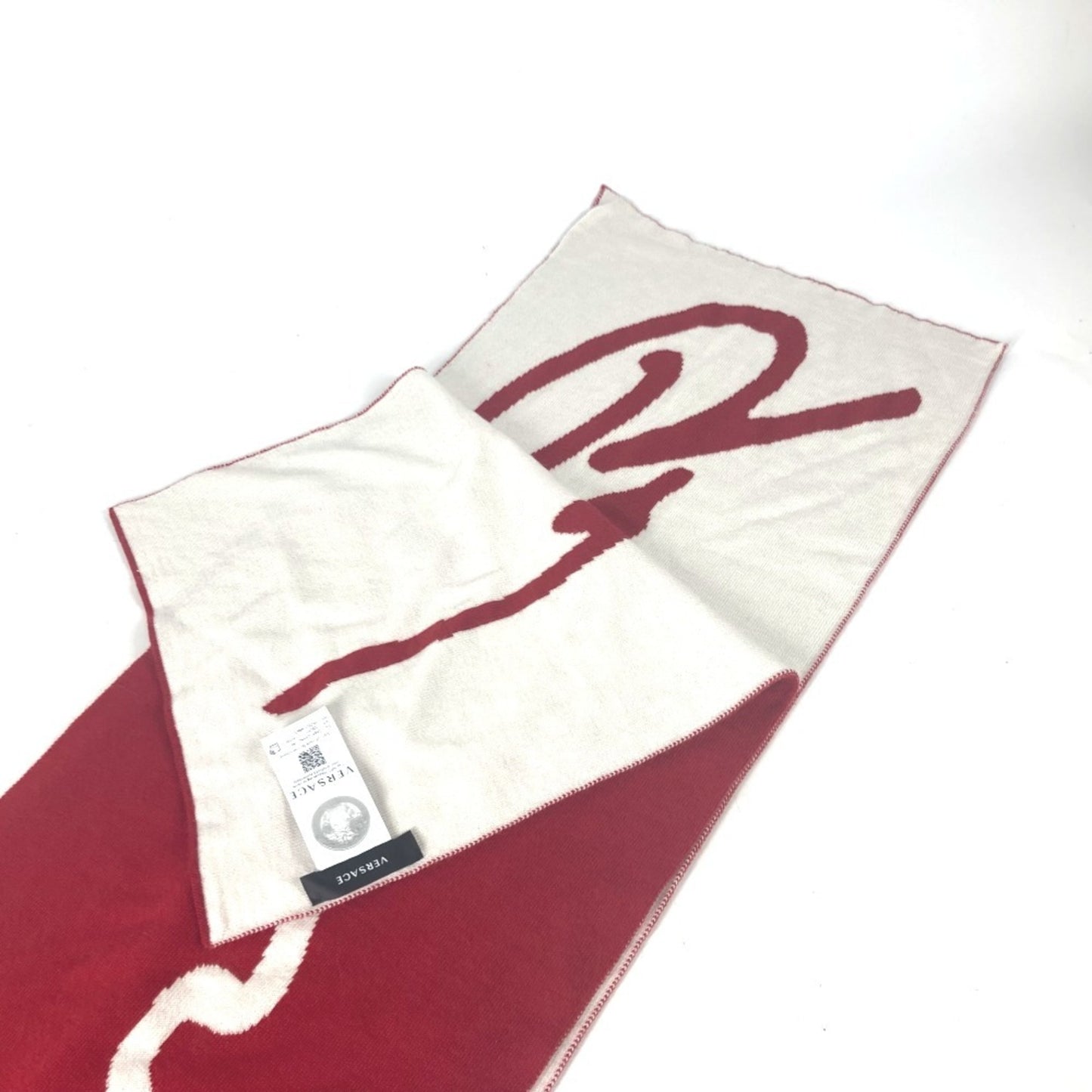 Versace Wool Red Scarves