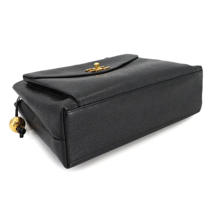 Chanel Calfskin Black Shoulder Bags