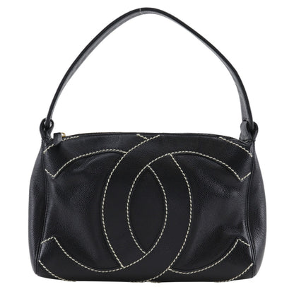 Chanel Calfskin Black Shoulder Bags
