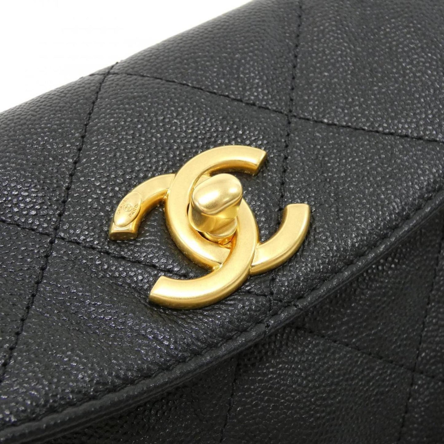 Chanel Calfskin Black Shoulder Bags