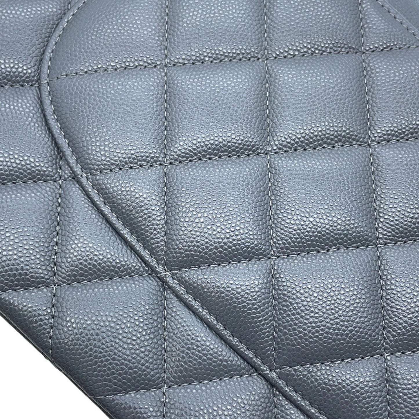 Chanel Calfskin Gray Shoulder Bags