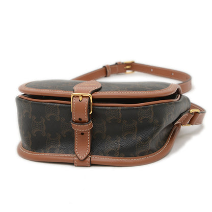 Celine Canvas Brown Shoulder Bags