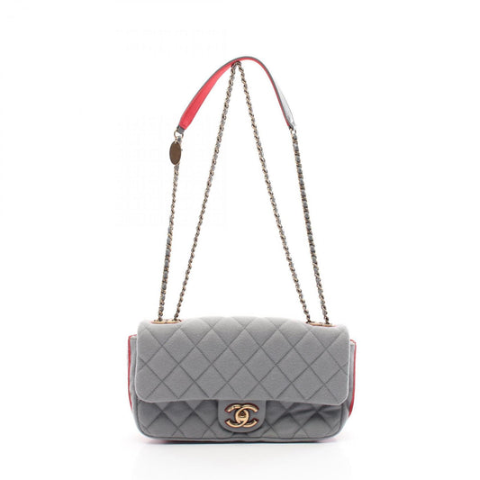 Chanel Canvas Gray Shoulder Bags