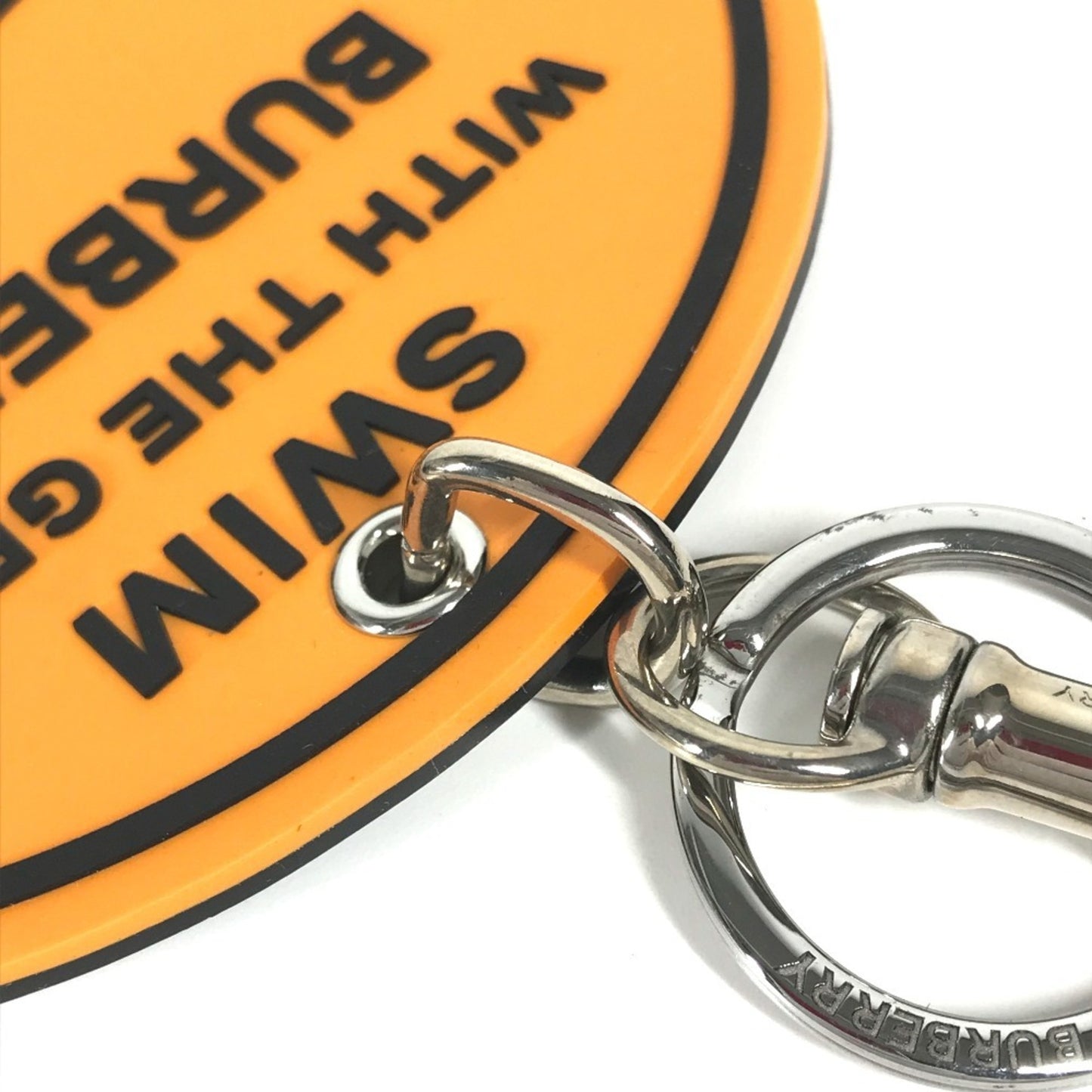 Burberry Faux Leather Black Key Rings