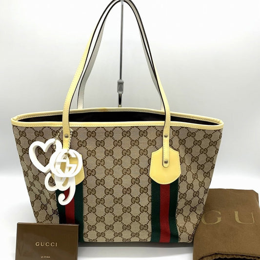 Gucci Canvas Brown Tote Bags