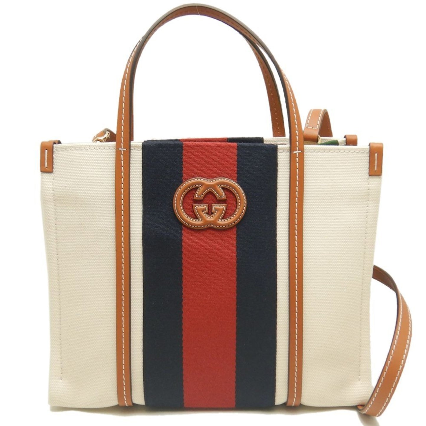 Gucci Canvas Brown Tote Bags