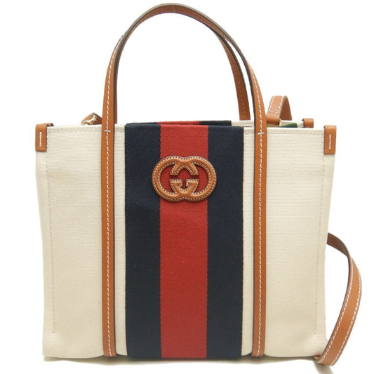 Gucci Canvas Brown Tote Bags