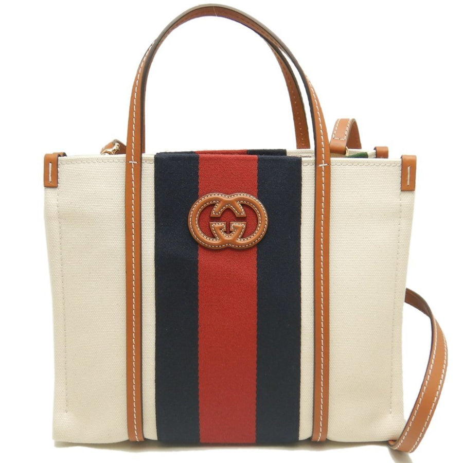 Gucci Canvas Brown Tote Bags
