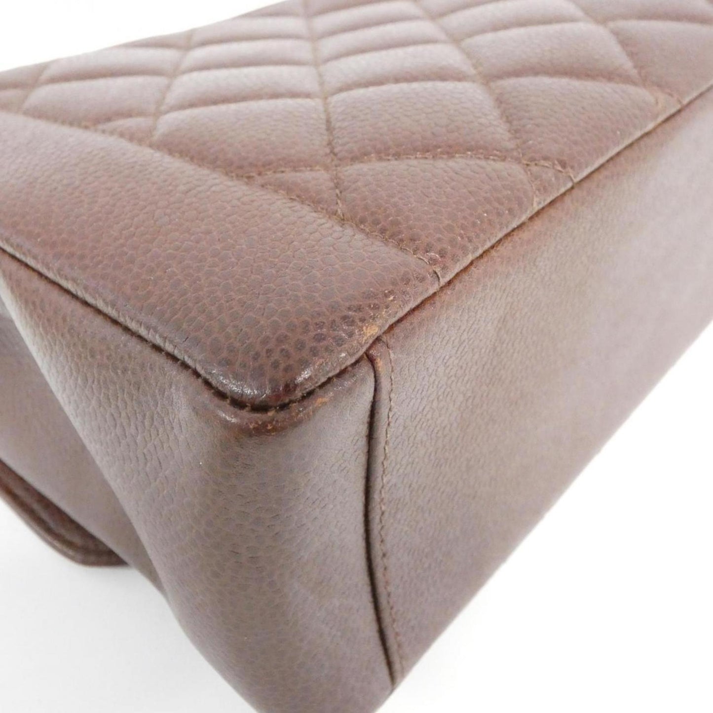 Chanel Calfskin Brown Shoulder Bags