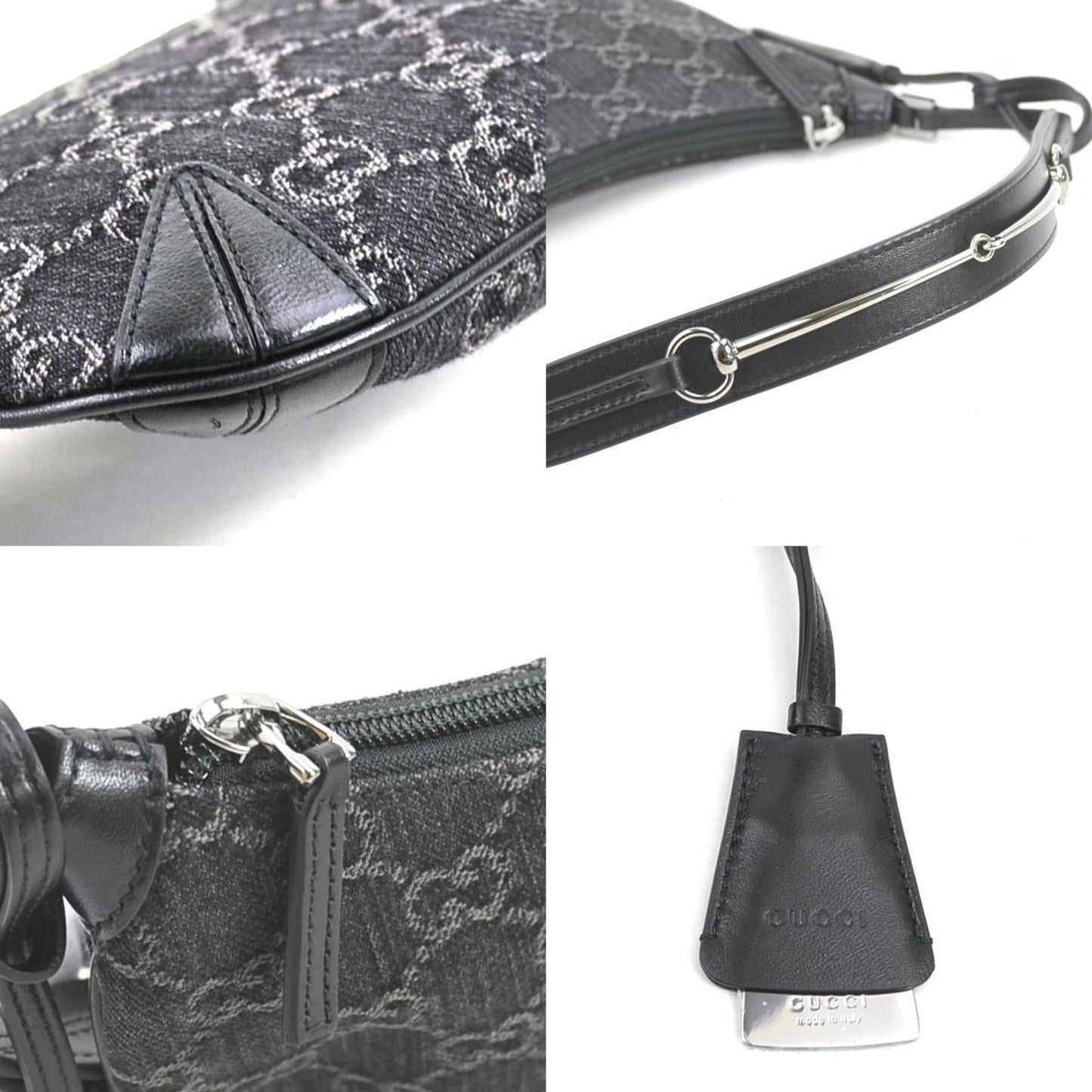 Gucci Denim Black Shoulder Bags