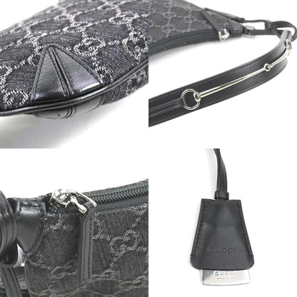 Gucci Denim Black Shoulder Bags