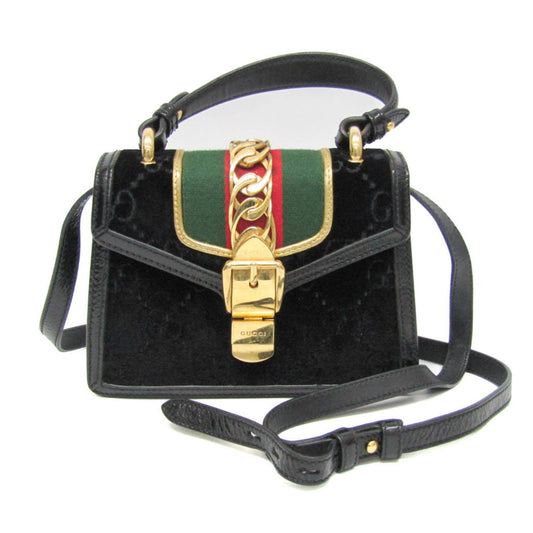 Gucci Velvet Black Handbags