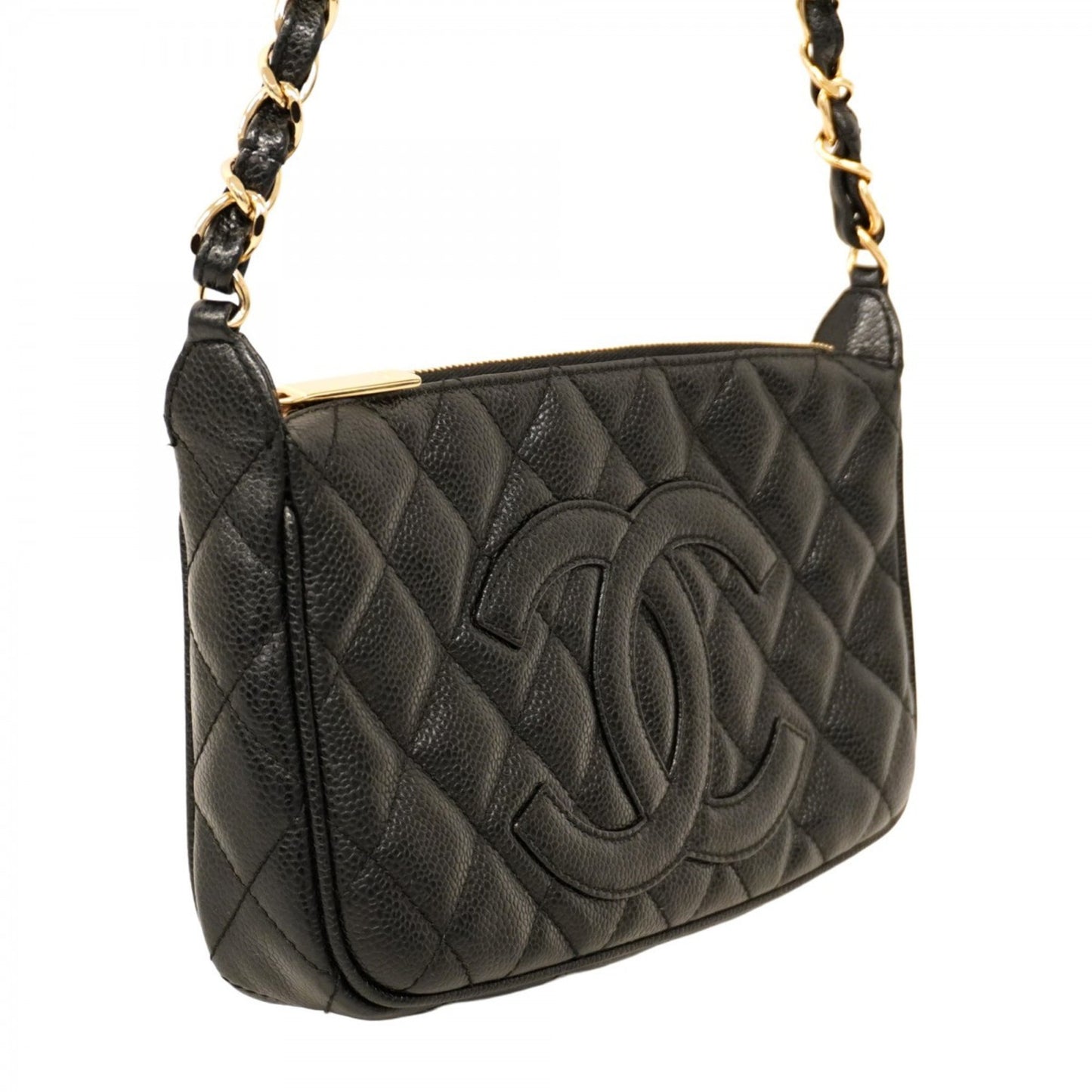 Chanel Calfskin Black Shoulder Bags