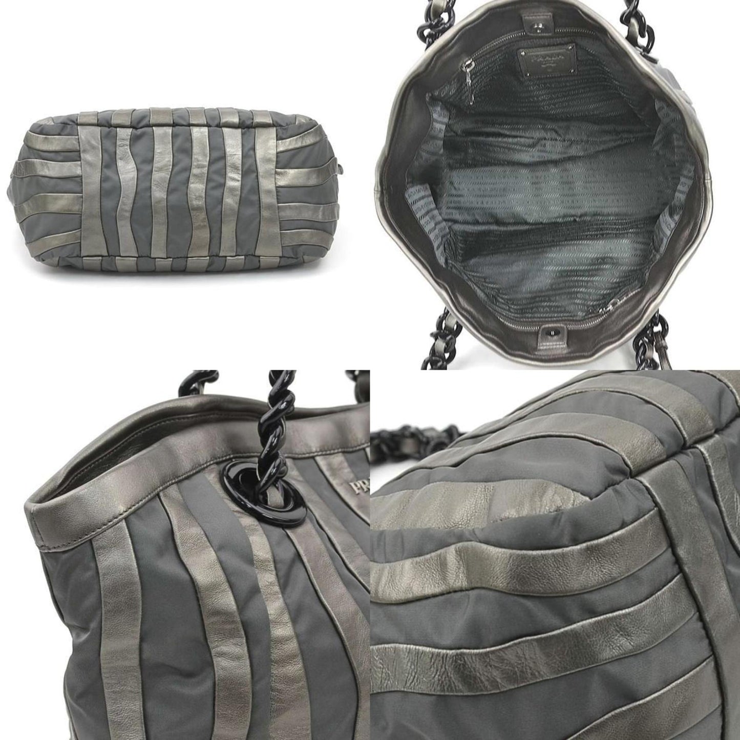 Prada Nylon Gray Handbags
