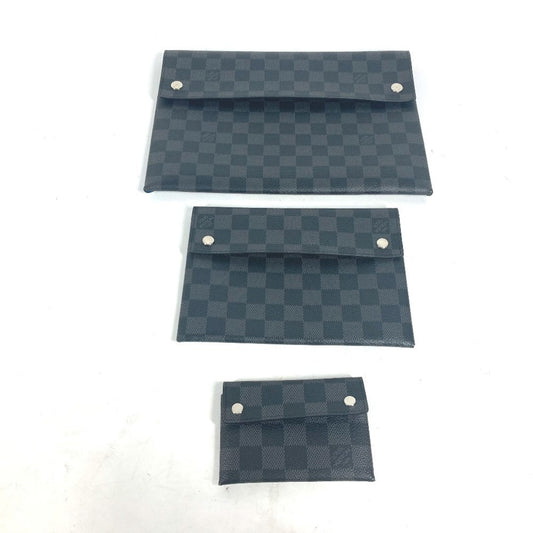 Louis Vuitton Monogram Canvas Black Clutch Bags