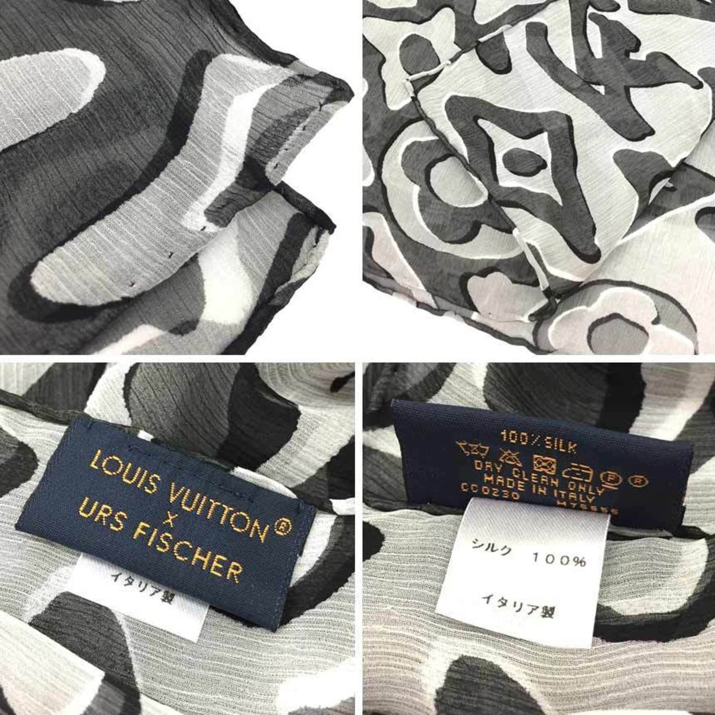 Louis Vuitton Monogram Canvas Black Scarves
