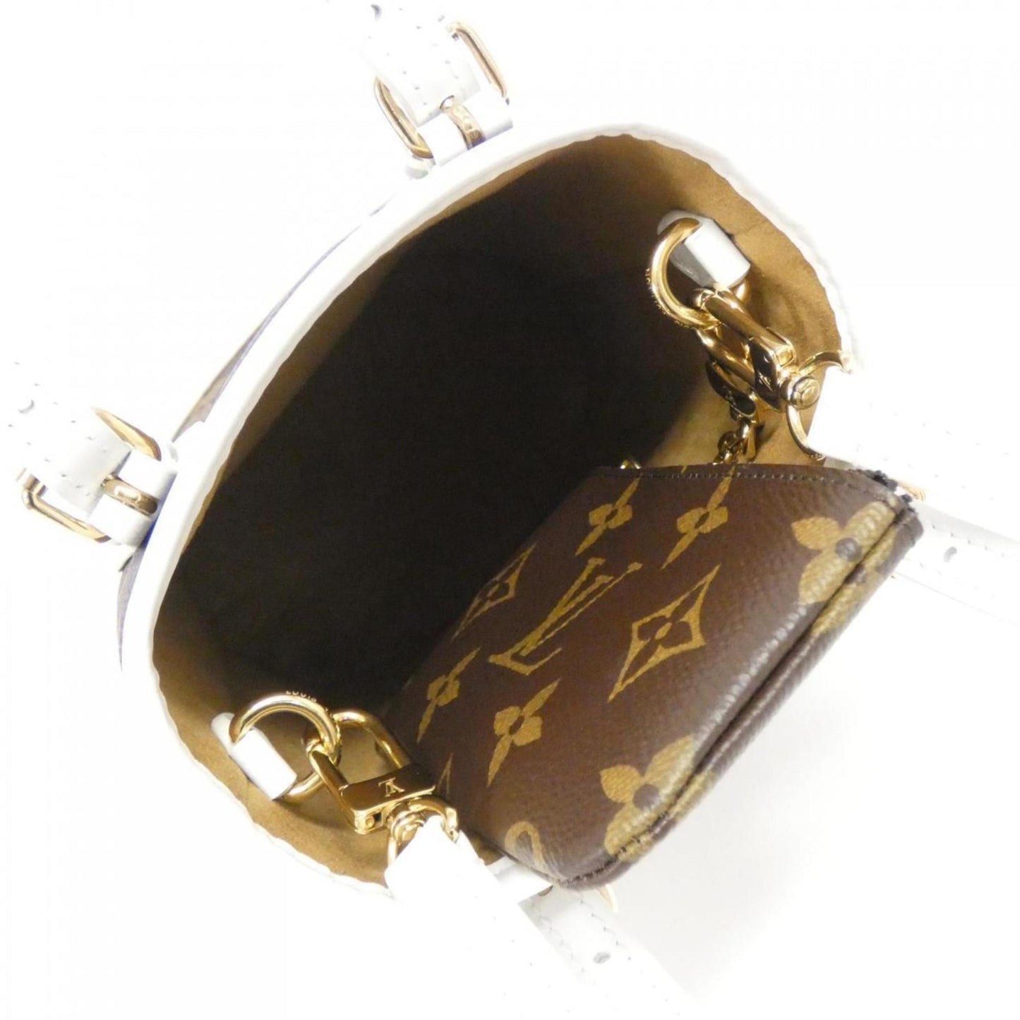 Louis Vuitton Coated Canvas White Handbags