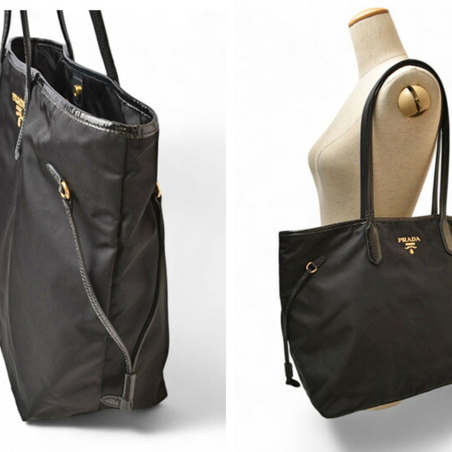 Prada Nylon Black Tote Bags