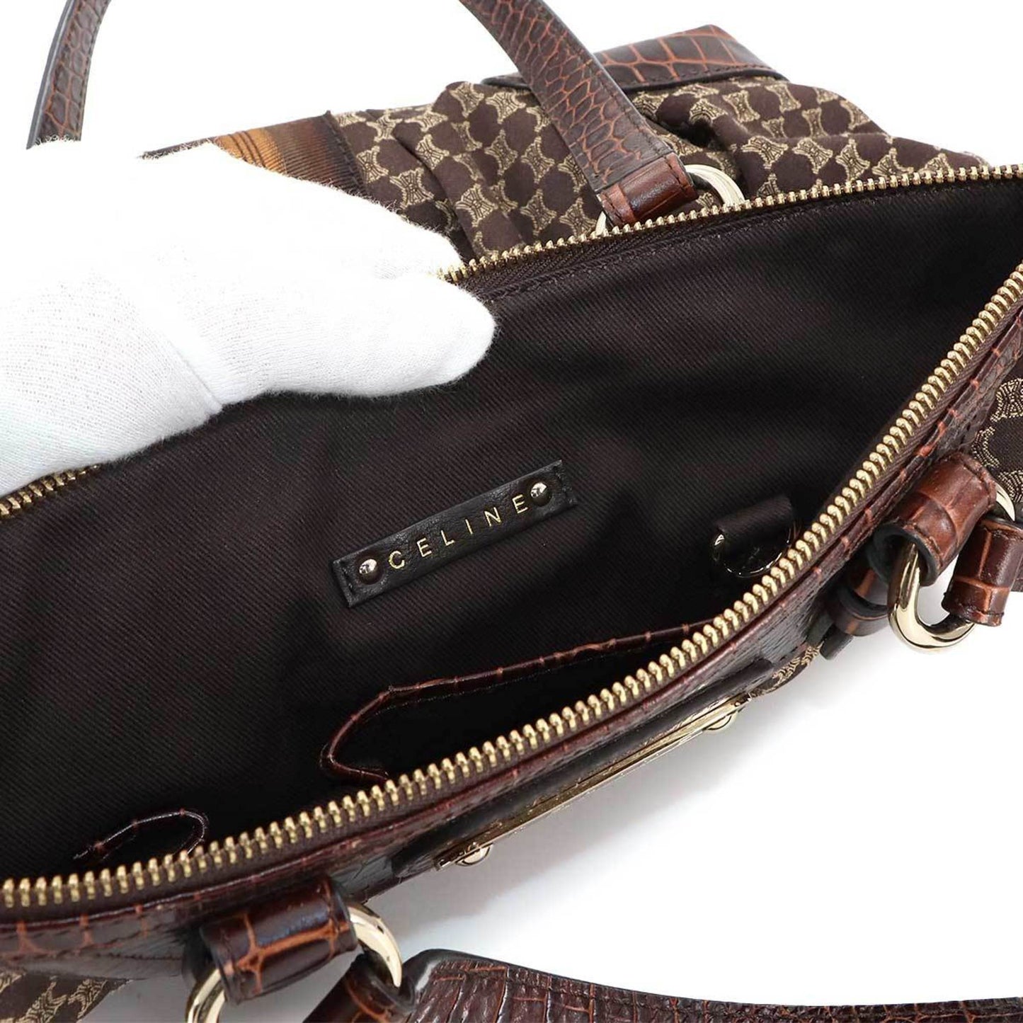 Celine Canvas Brown Handbags