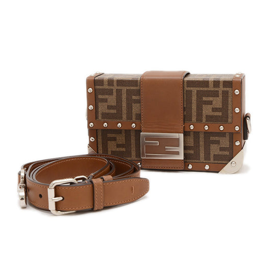 Fendi Canvas Brown Shoulder Bags